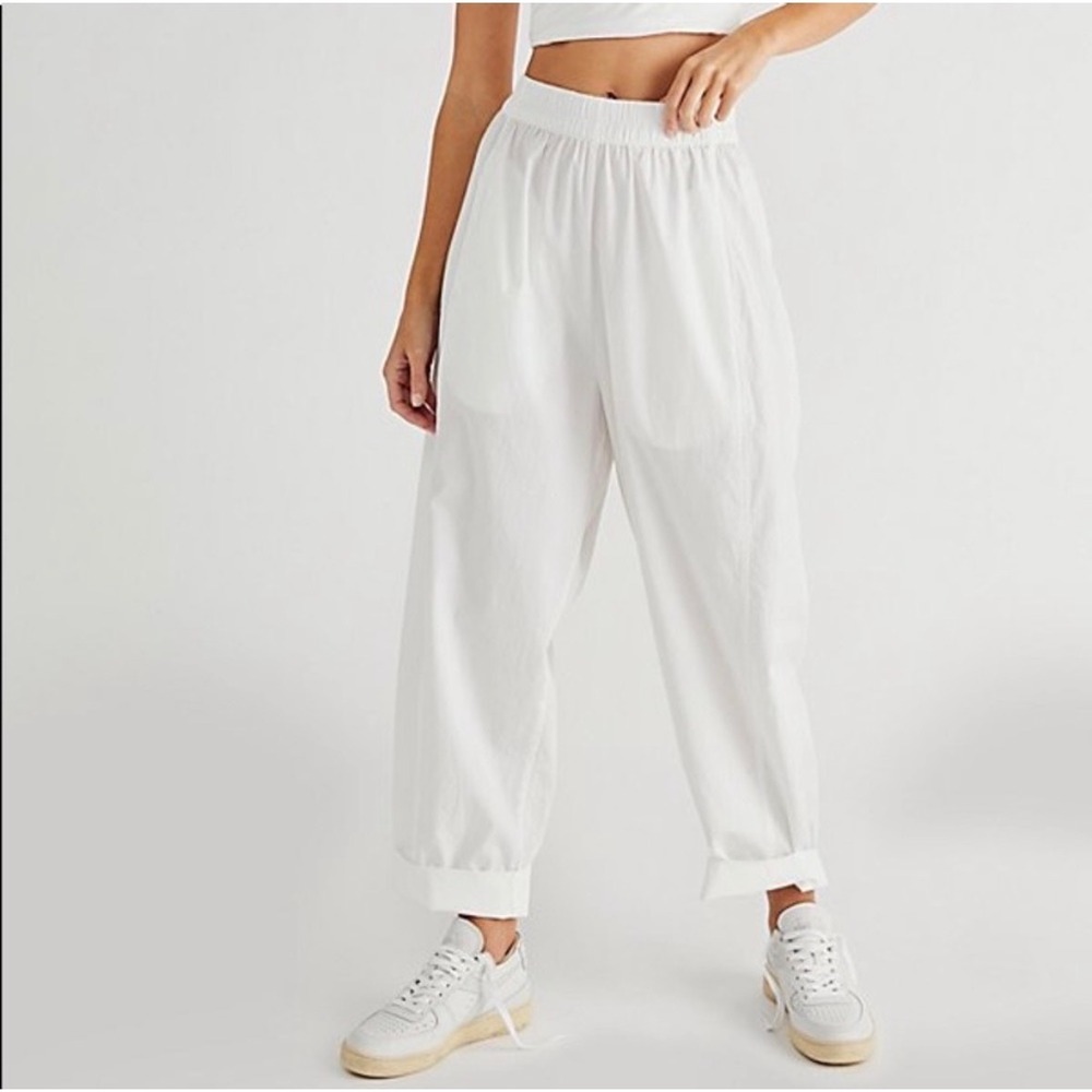 NWT Free People Preppy Poplin Cotton Pants White Size XS